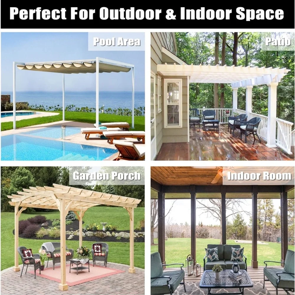 Outdoor Curtains Waterproof Windproof Weatherproof 1 Panel, 54x84 inch, White